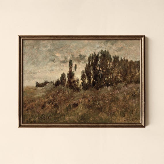 Vintage Tree Cluster Print Bedroom Wall Art Collected Prints Cpl056