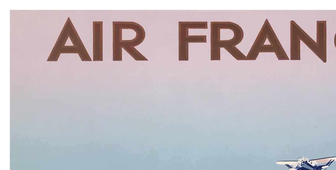 Air France North Africa Vintage Travel Poster Marrakech Plane Art - Image 2