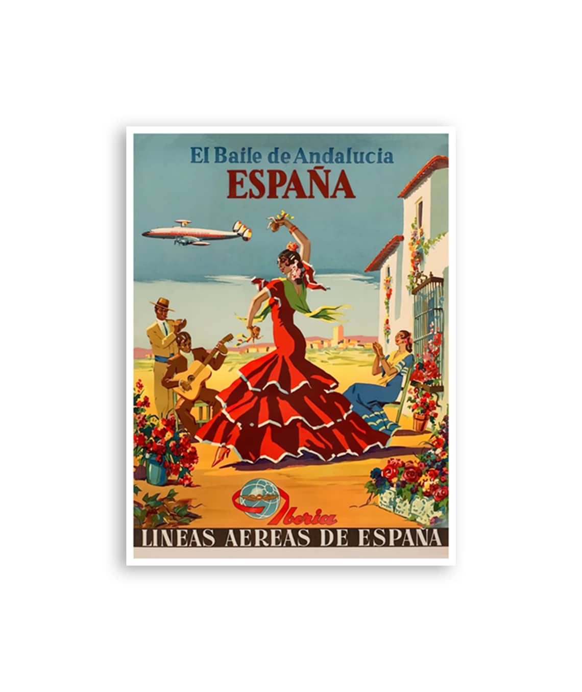 Spain Travel Poster, Spanish Home Decor Art Print