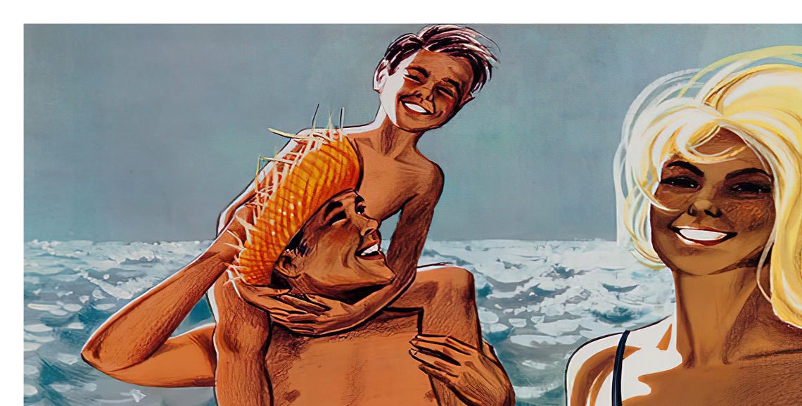 Løkken Denmark Wonder Beach Vintage Danish Travel Poster Art - Image 2