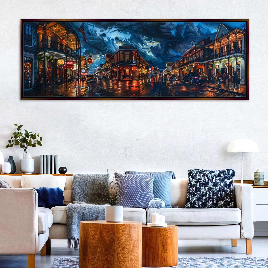 French Quarter Bourbon Street Night Scene Art Print - Image 4