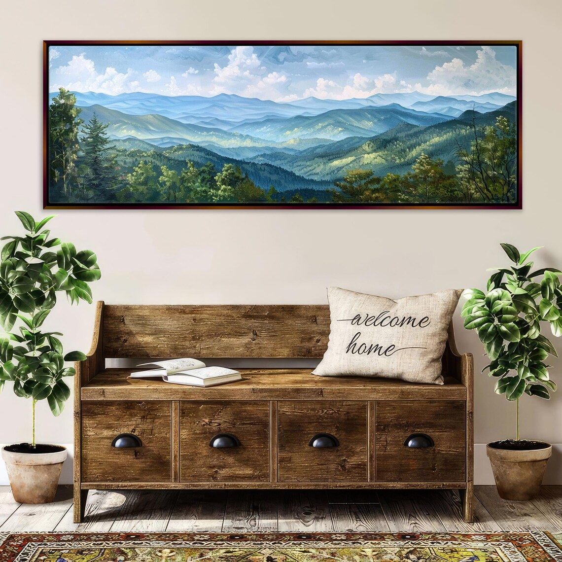 Smoky Mountains Panoramic Art Print, Landscape - Image 3