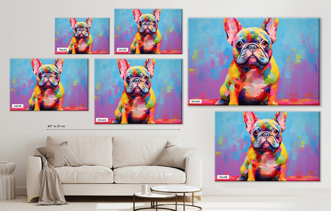 French Bulldog Pop Art Print, Cute Large Frenchie - Image 4