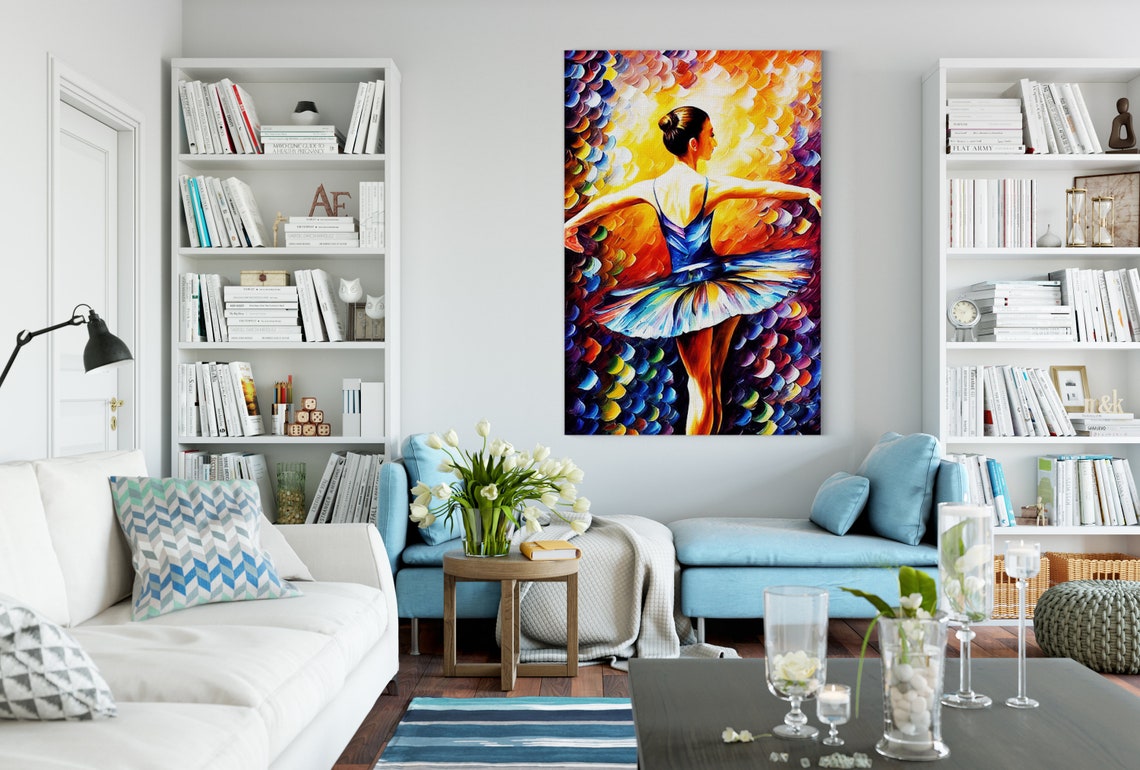 Ballerina Wall Art Ballet Dancer Painting Print Colorful Decor Art - Image 2