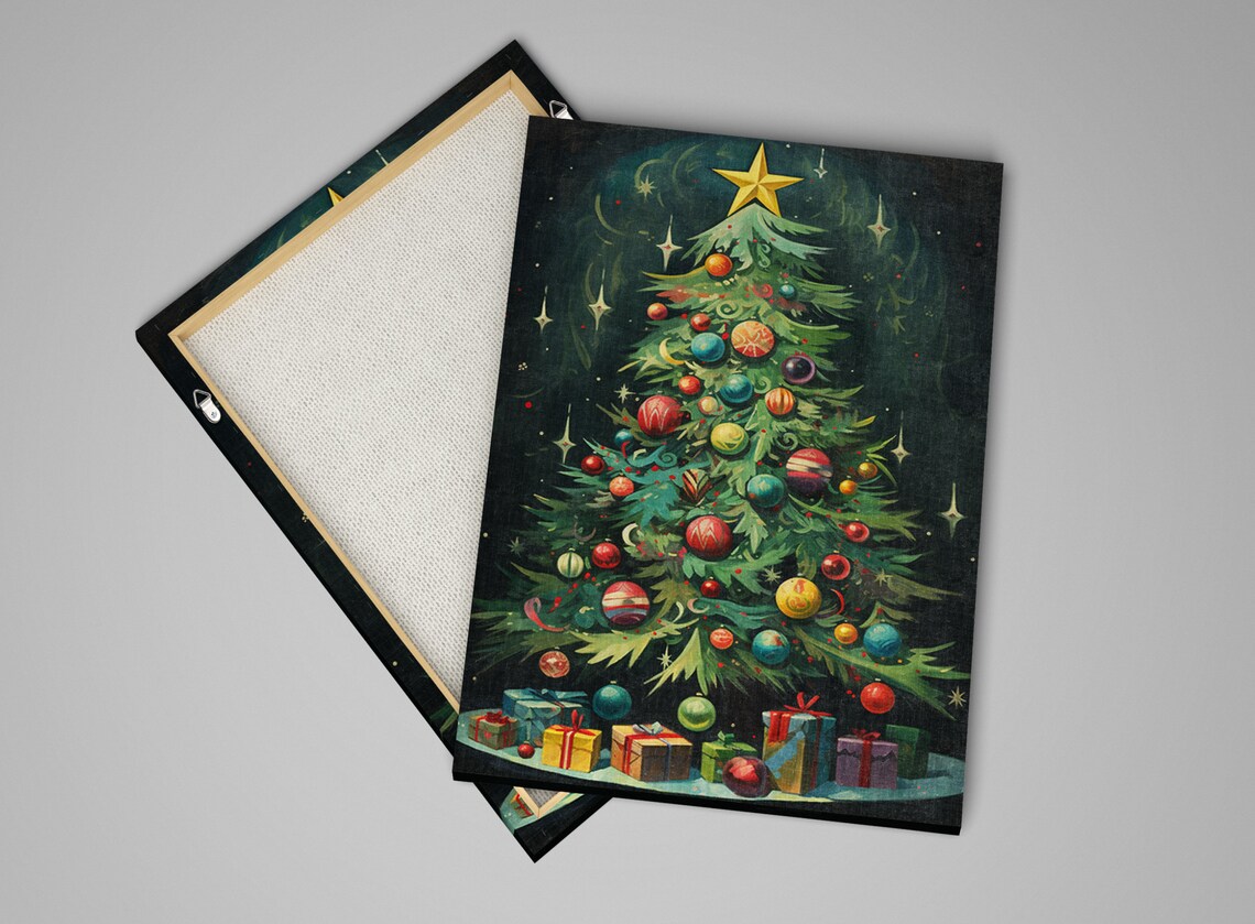 Art Deco Christmas Tree Art Print, Holiday Decor - Image 5