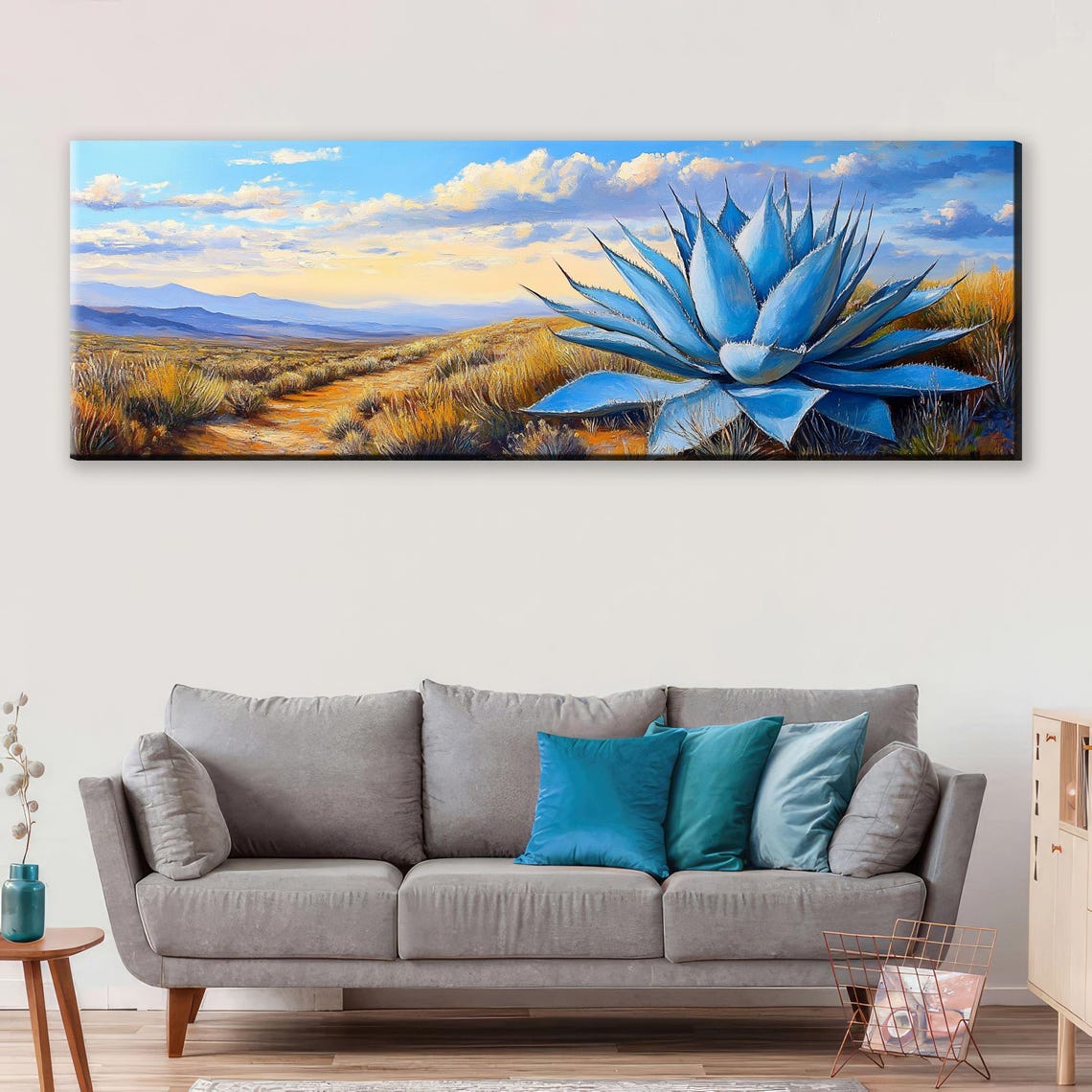 Scenic Southwest Agave Pano Wall Art Framed Or Unframed Long Horizontal Gallery Wrapped Gicle Ready To Hang Extra Large Wall Art - Image 4