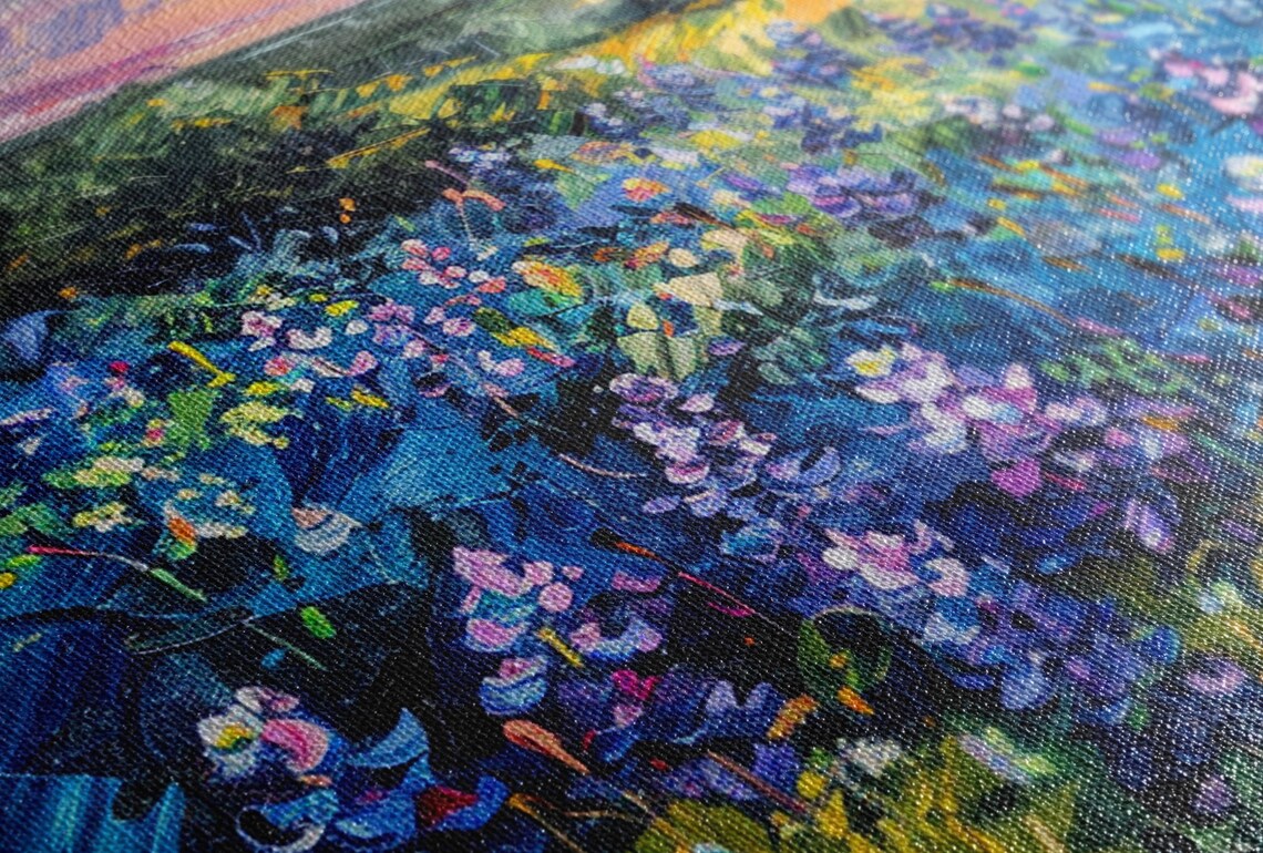 Texan Tapestry Bluebonnet Meadow Poster Print - Image 2