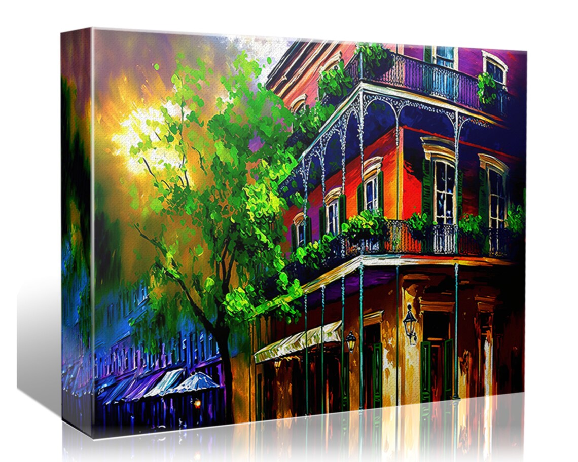 New Orleans French Quarter Bourbon Street Balcony Art Print - Image 4