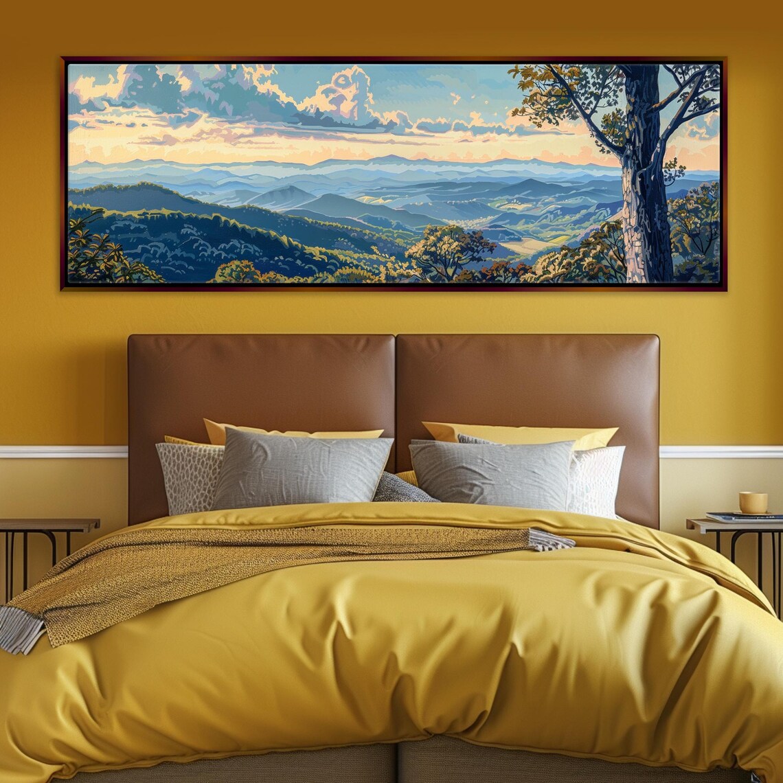 Blue Ridge Mountain National Park Panoramic Art Print