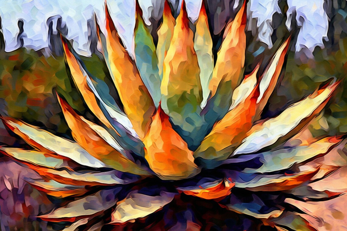 Agave Plant Southwest Desert Cactus Art Print - Image 5
