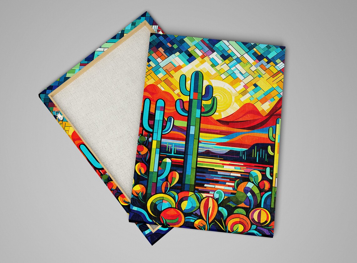 Southwest Symmetry Geometric Art Print, Modern Abstract - Image 4