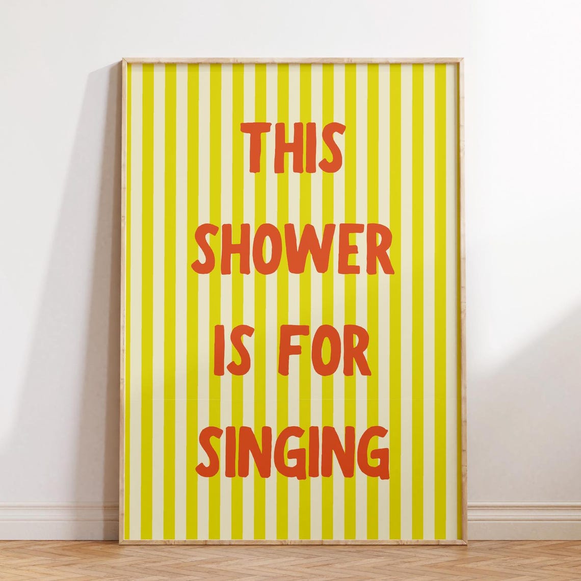Green Bathroom Wall Decor Funny Poster Cute Trendy Art Print Typography Dopamine