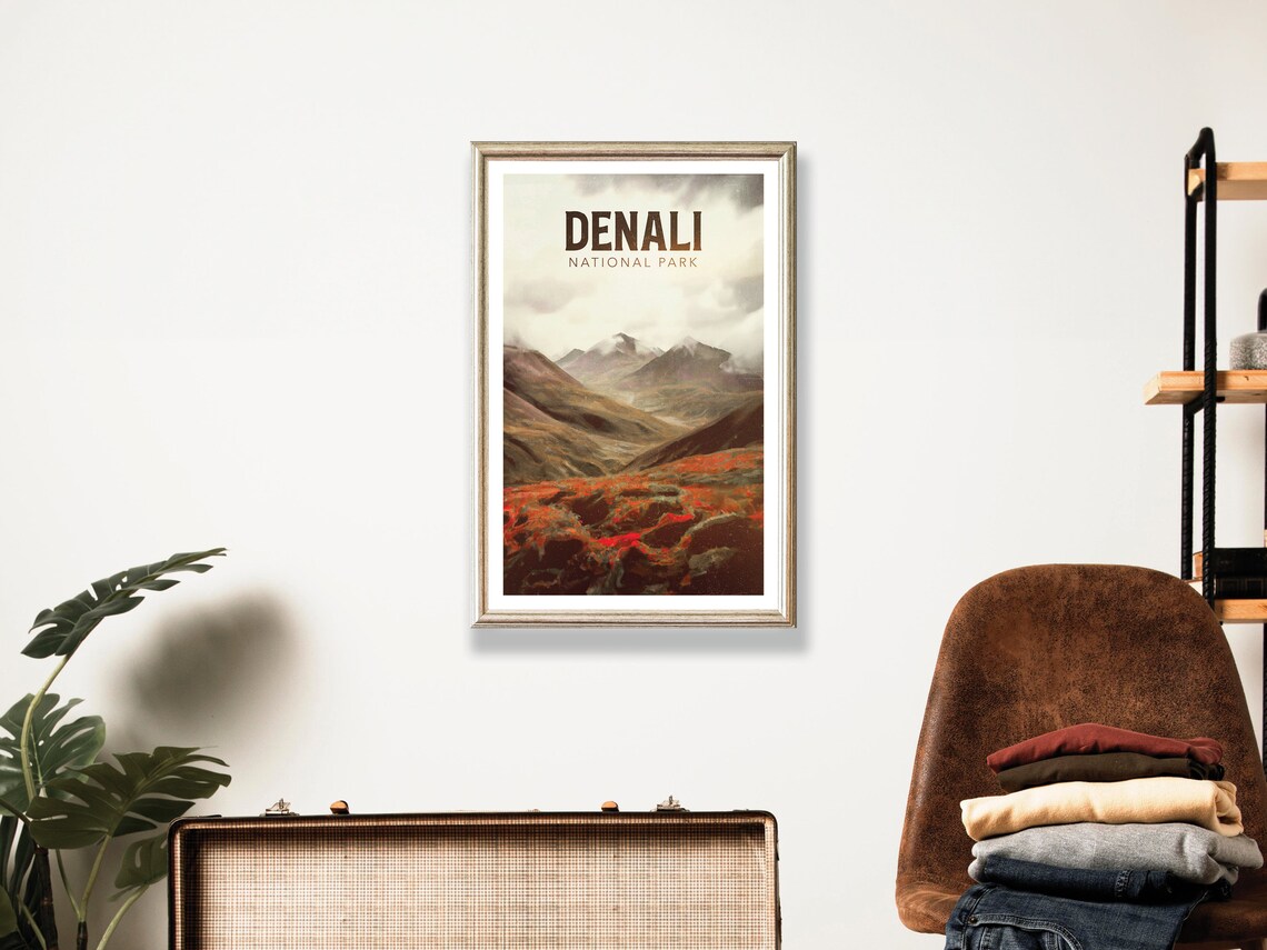 Denali Vintage National Park Travel Poster