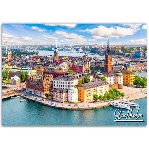 Stockholm Cityscape Poster Print Sweden Travel Photo