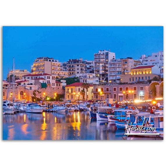 Heraklion Greece Poster Crete Cityscape Photo Art