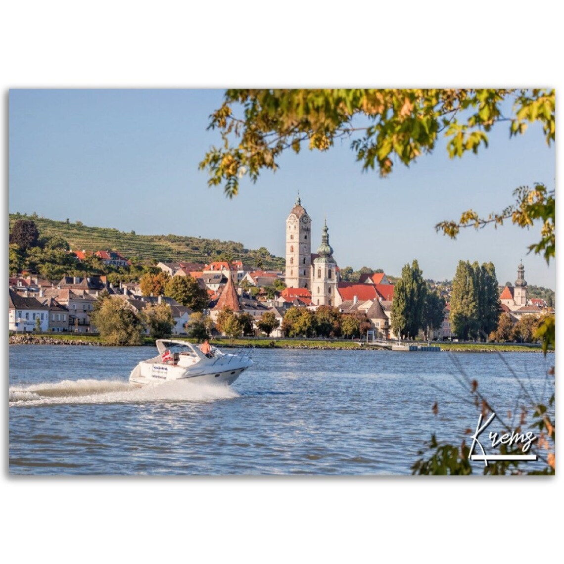 Krems Austria Danube River Boat Town View Europe Travel Poster