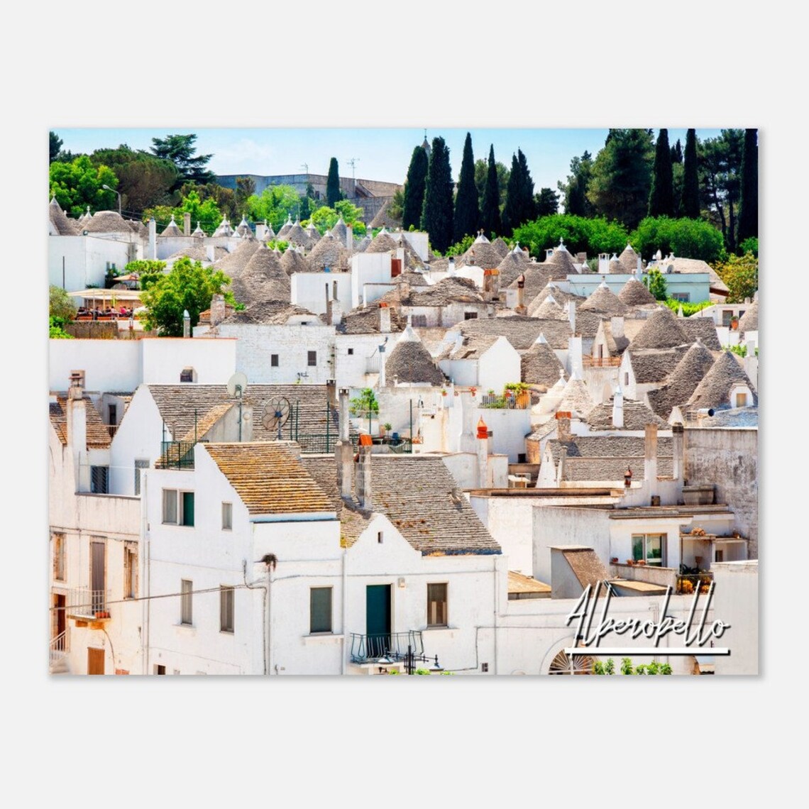 Alberobello Italy Trulli Stone Houses Travel Photography Poster