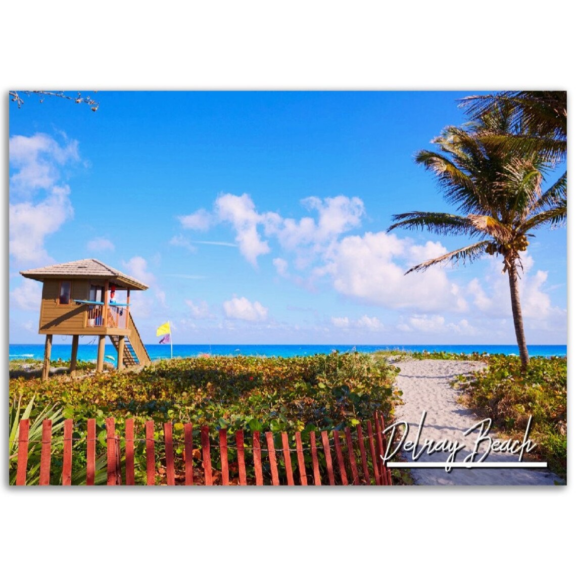 Delray Beach Florida Lifeguard Tower Beach Travel Photography Poster