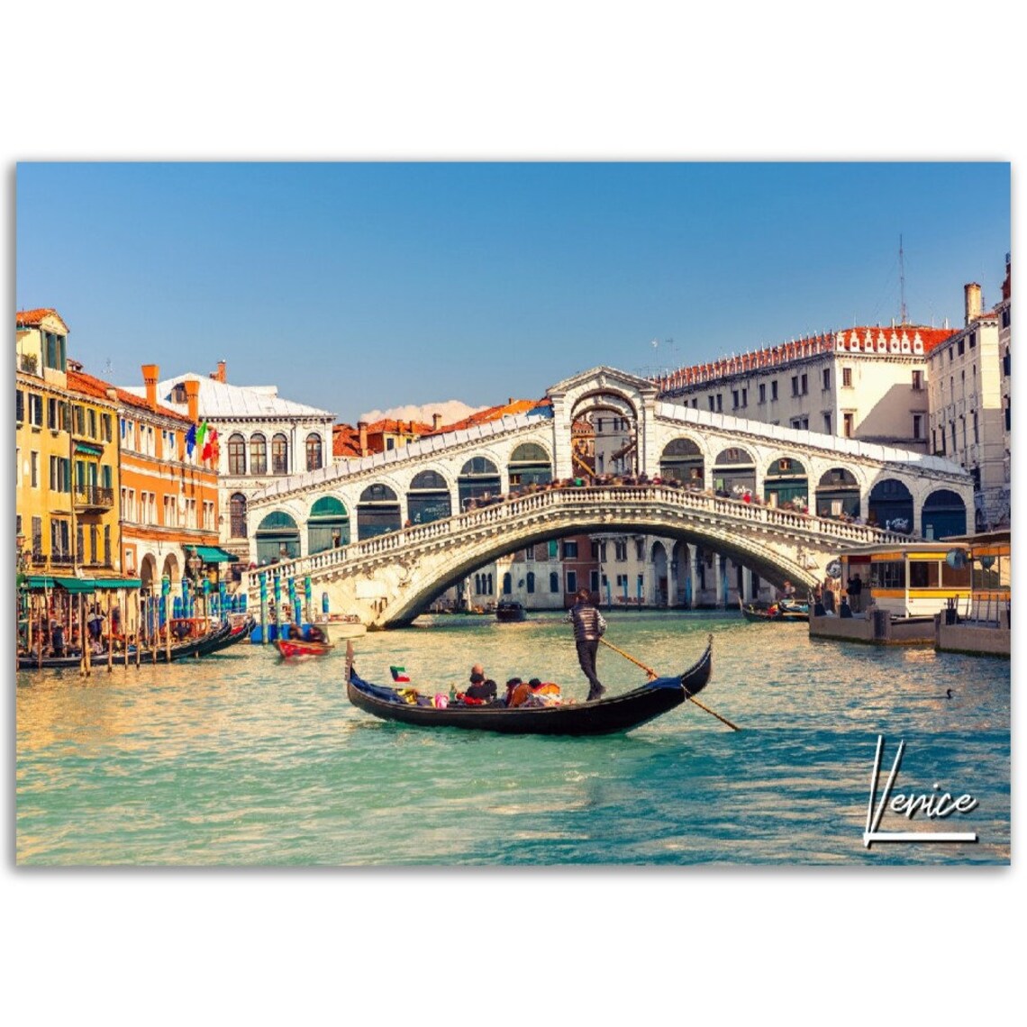 Venice Italy Rialto Bridge Travel Poster