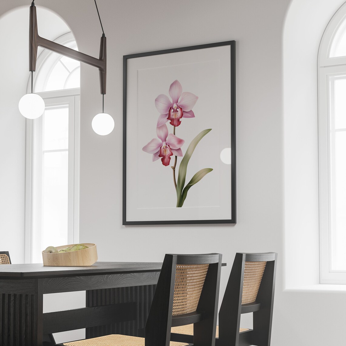 Orchid Botanical Vintage Poster, Floral Art Print - Image 3