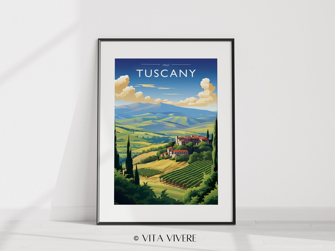 Tuscany Travel Poster, Italy Travel Art Print - Image 2