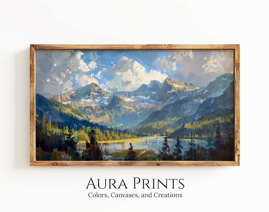 Rocky Mountains Panorama, Vast Landscape Art Print