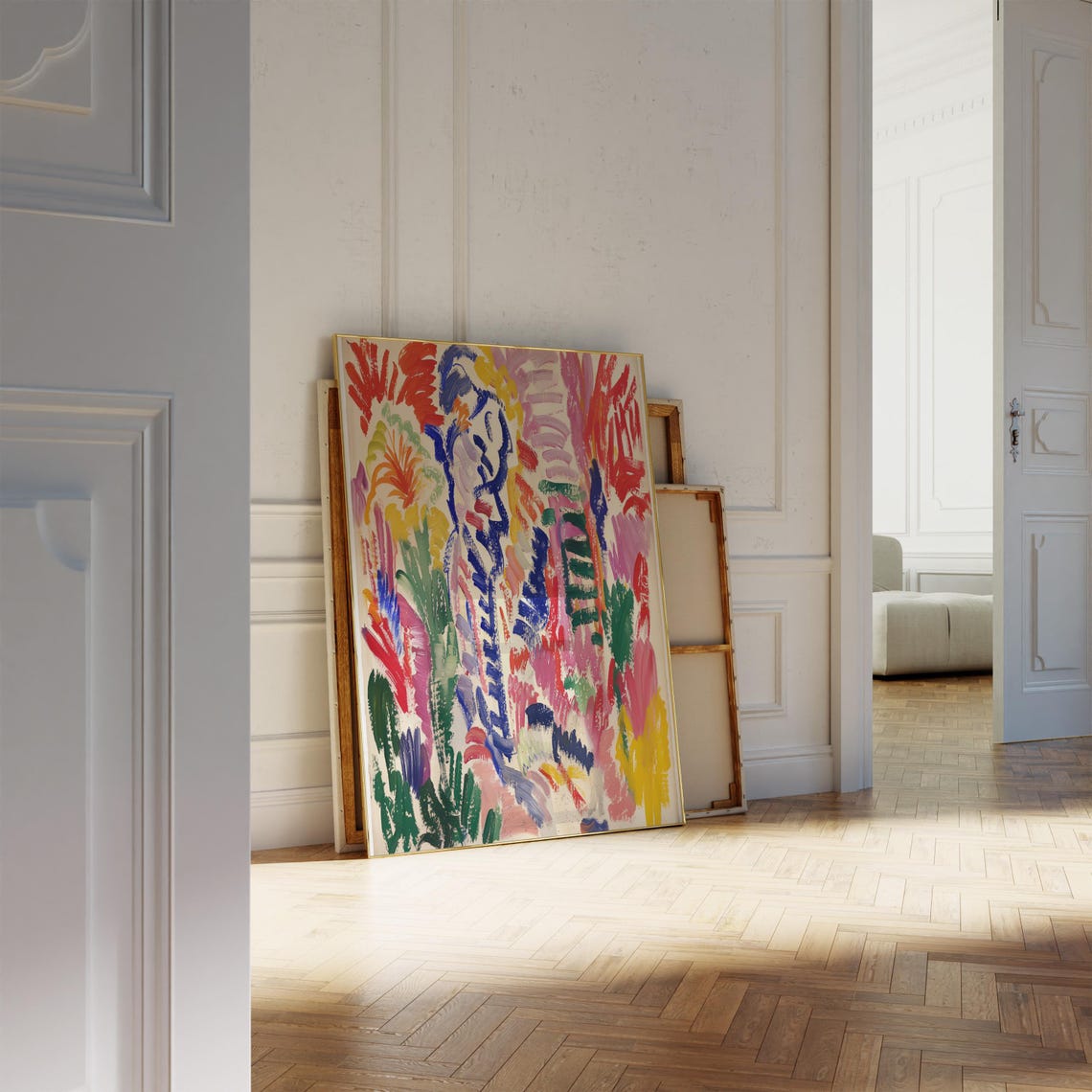 Colorful Abstract Expressionist Art Poster with Bold Brushstrokes - Image 2