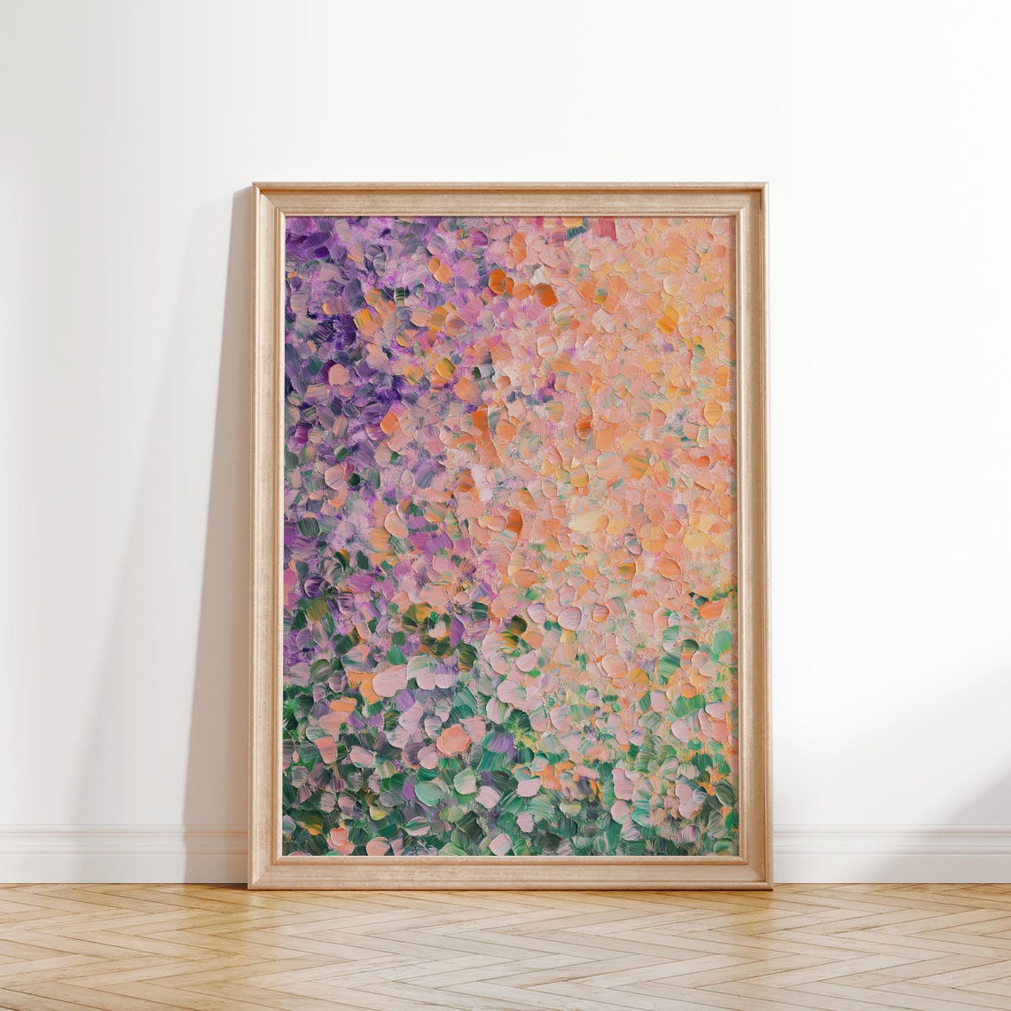 Colorful Pastel Impasto Abstract Brushstroke Gradient Poster - Image 2
