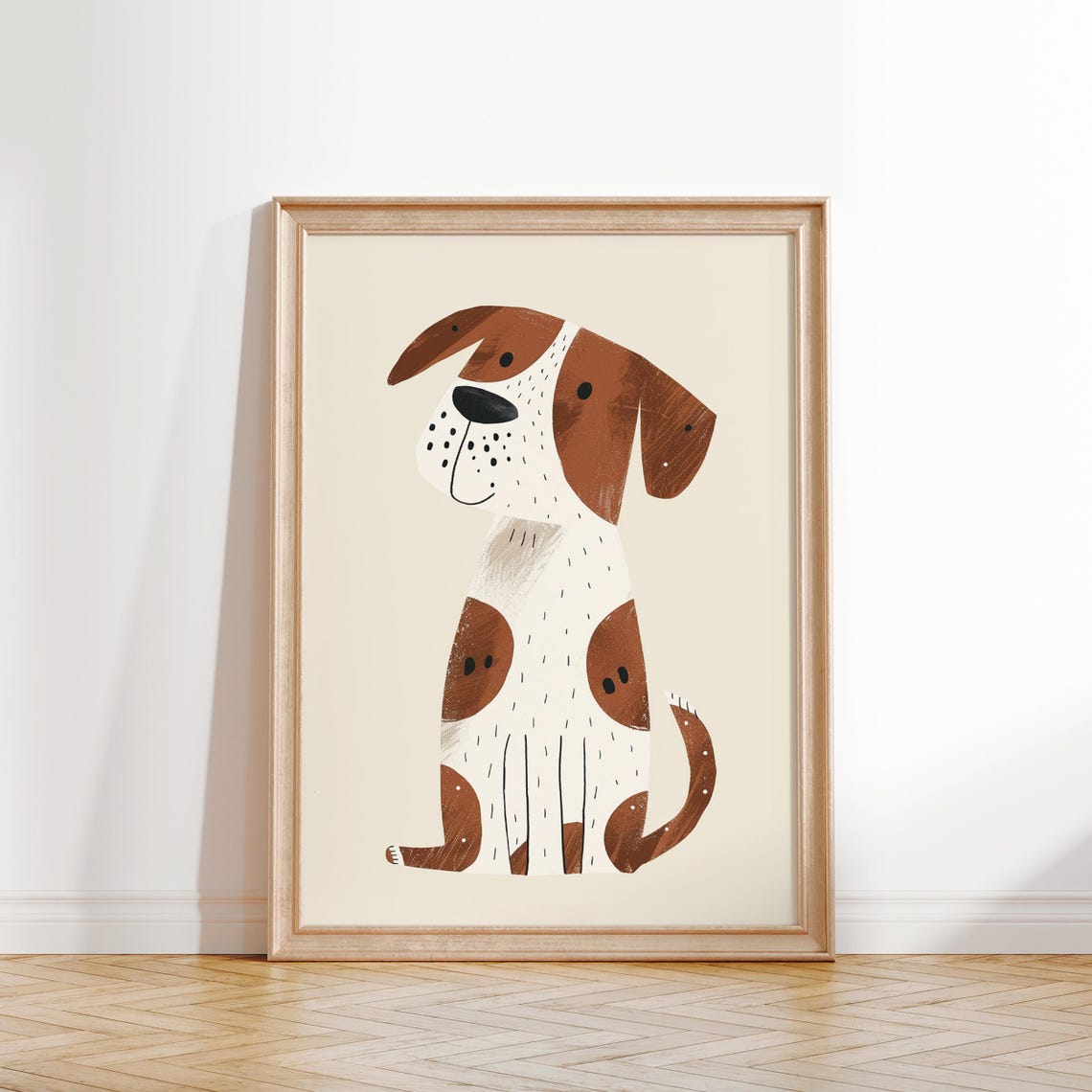 Cute Spotted Dog Nursery Wall Art Animal Illustration For Kids Room And Baby Nursery Playful Puppy Print For Toddler Room Decor - Image 2