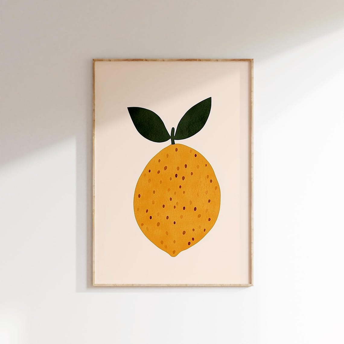 Minimalist Lemon Print Kitchen Wall Art Modern Fruit Decor - Image 2