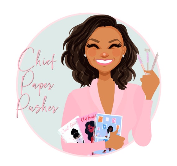 Chief Paper Pusher Custom Logo Portrait Planner Headshot Poster