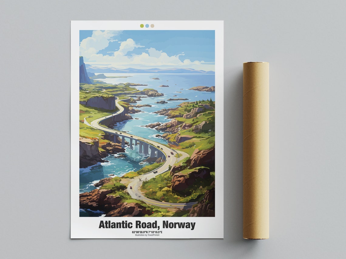 Atlantic Road Norway Dramatic Coastal Bridge Scenic Drive Poster