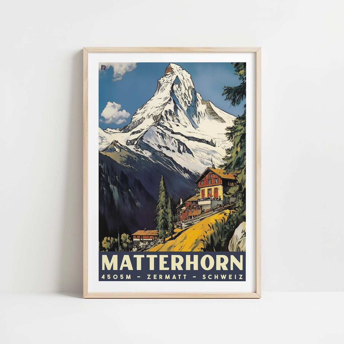Matterhorn Switzerland Vintage Travel Poster Art Print