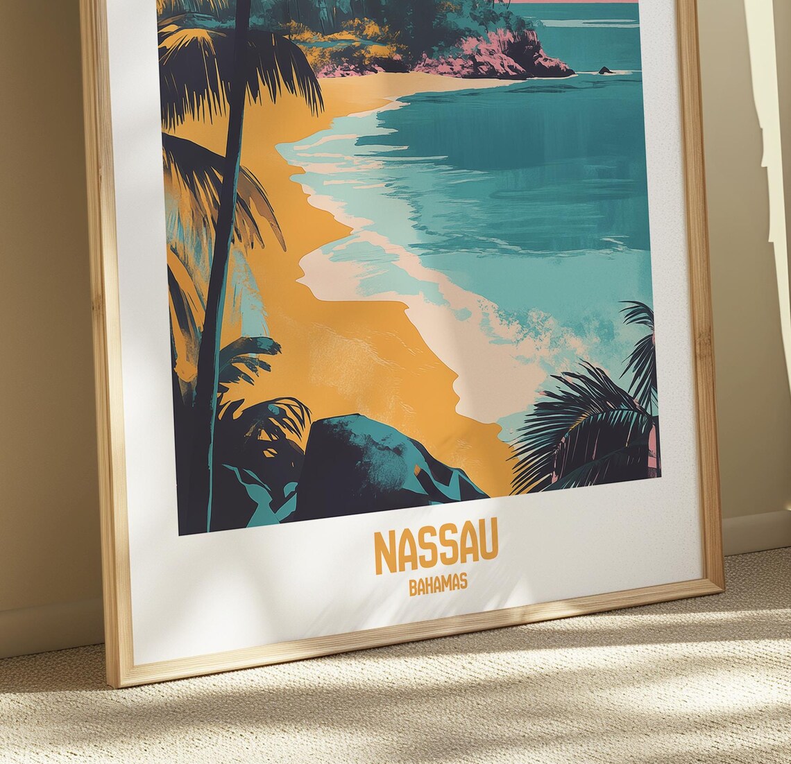 Nassau Bahamas Travel Poster Tropical Paradise Art Print - Image 6