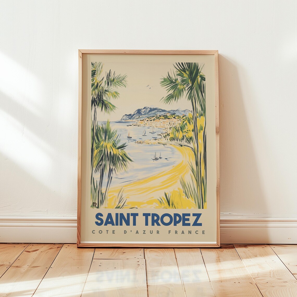 Saint Tropez Vintage French Riviera Travel Poster