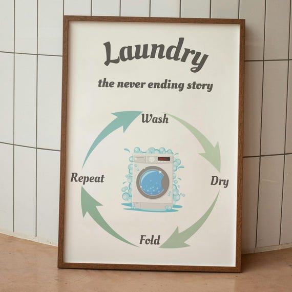 Laundry Print Home Wall Decor Funny Laundry Room Art Farmhouse Laundry Sign Poster For Dormroom Art Instant