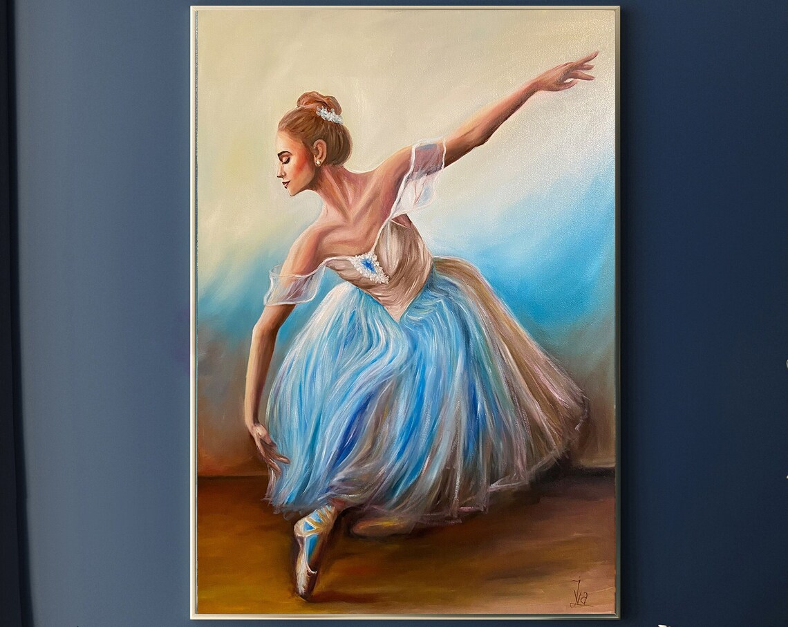 Ballerina Oil Painting Original Abstract Ballerina Dance Paintings On Ballet Painting Ballerina Wall Decor Ballet Art