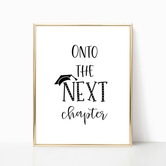 Onto The Next Chapter Wall Art Class Of 2025 Graduation Decoration 2025 High School Graduation