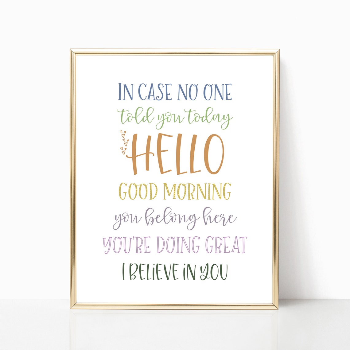 In Case No One Told You Today Retro Rainbow Classroom Quote Wall Art