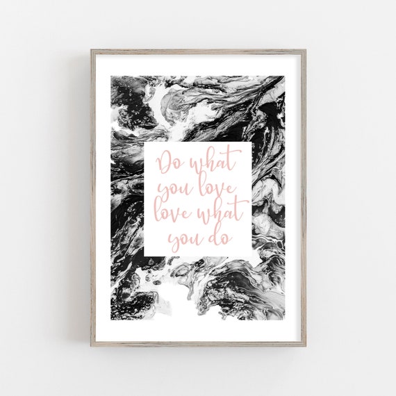 Motivational Quote Wall Art For Girl Boss Blush Pink Black And White Home Office Decor Inspirational Print