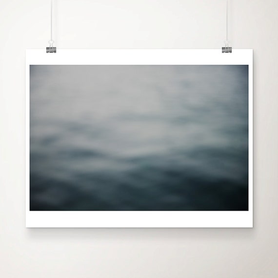Teal Ocean Print Abstract Adriatic Sea Photograph Minimalist Decor