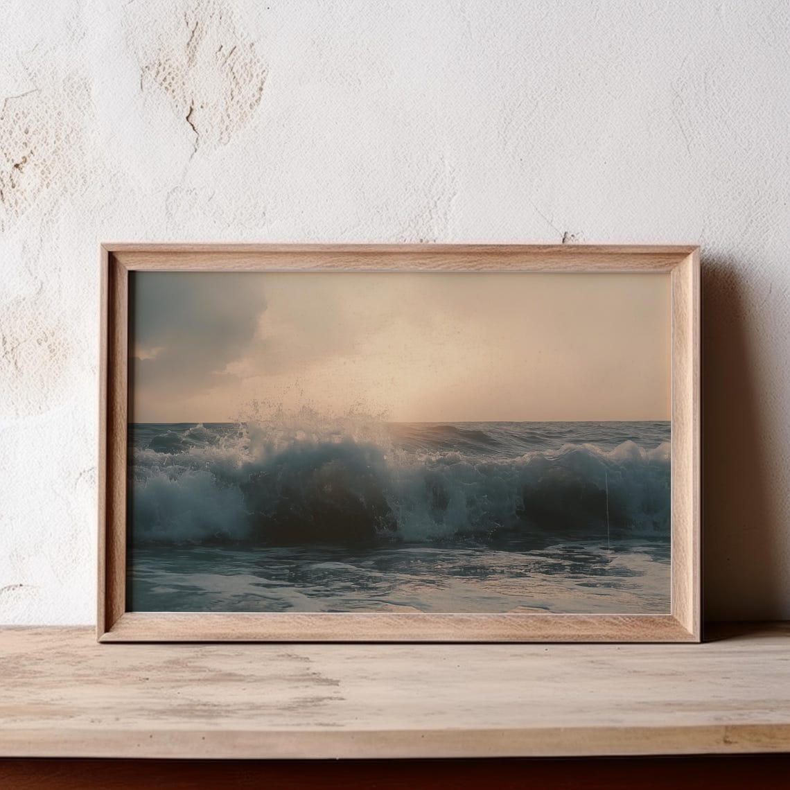 Breaking Ocean Wave At Sunrise Golden Light Surf Photography Poster - Image 4