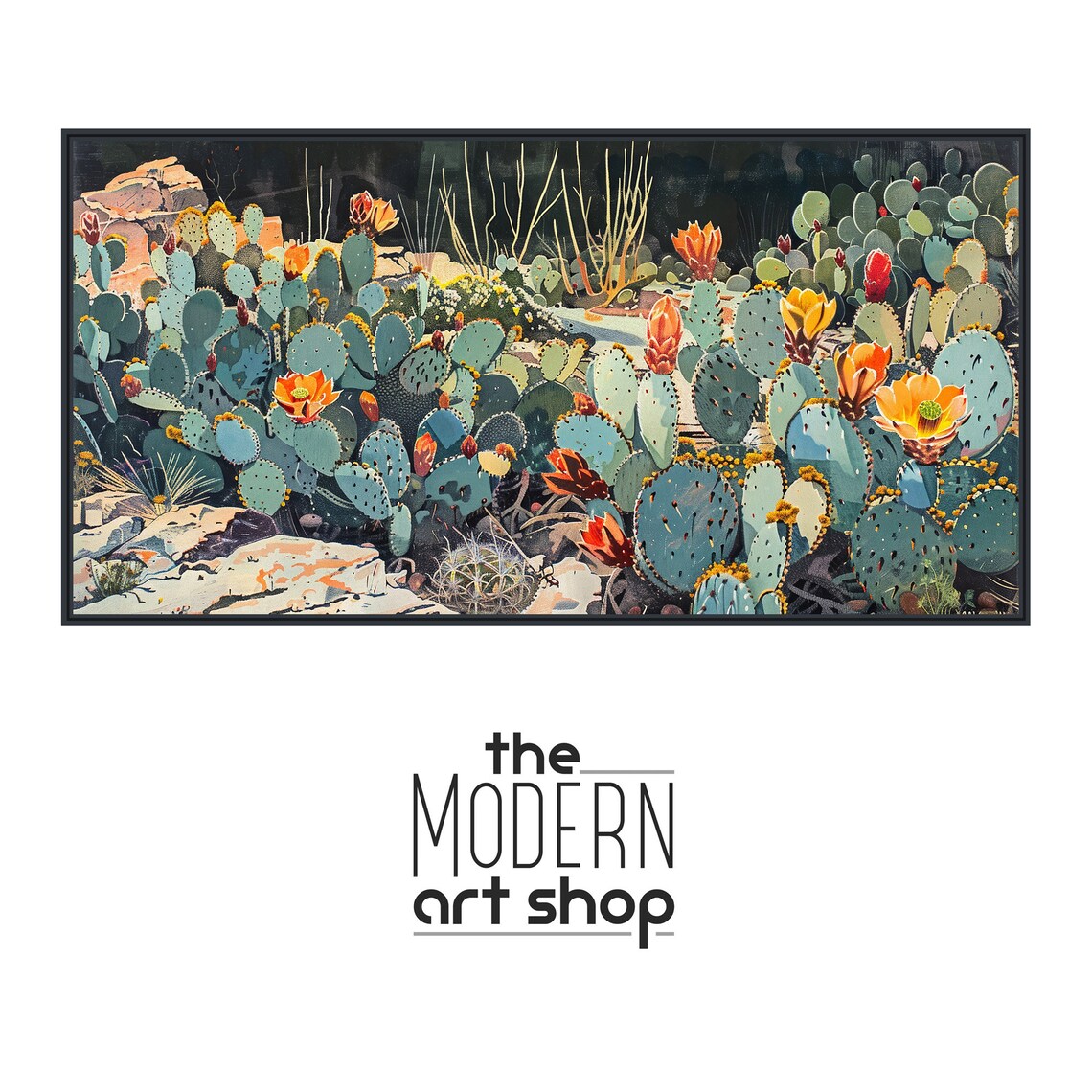 Southwestern Cactus Vintage Desert Art Print - Image 4