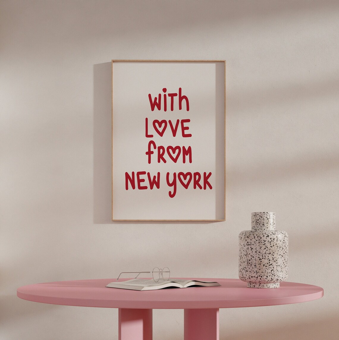 New York Minimalist Art Print, NYC Heart - Image 4