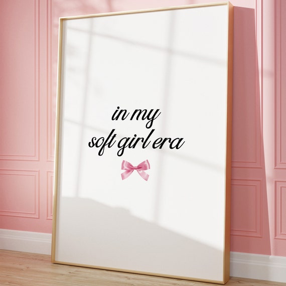 Coquette Room Decor Balletcore Wall Art Soft Girl Era Wall Art Pink Bow Art Print Coquette Wall Art Bow Decor Balletcore Coquette Aesthetic