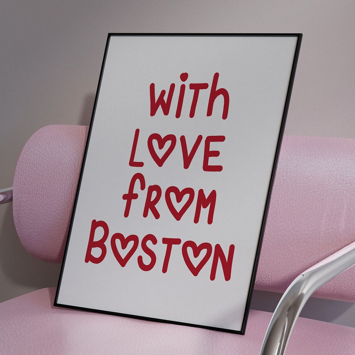 Boston Massachusetts Minimalist Travel Poster Print - Image 2