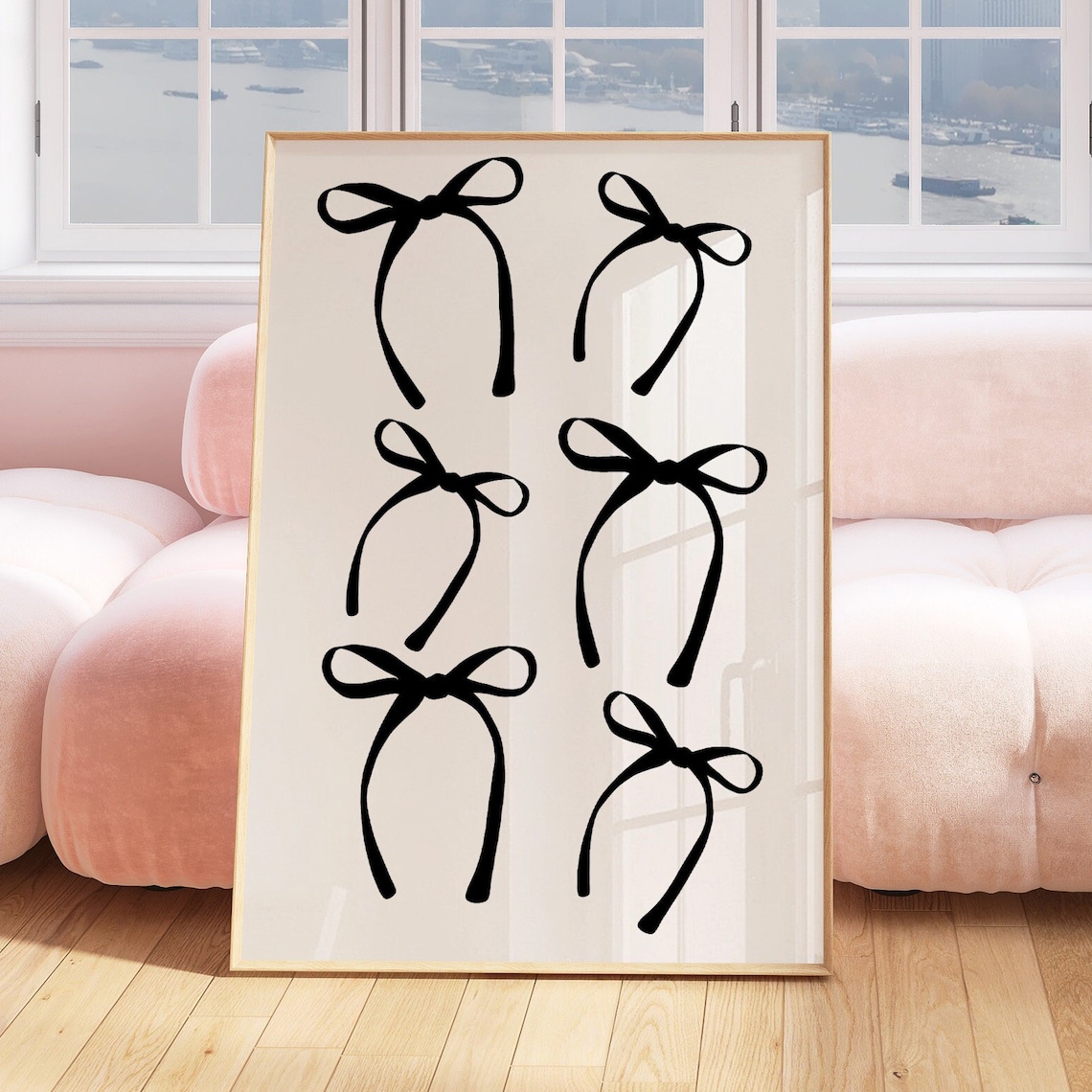 Coquette Balletcore Bow Art Print, Grandmillennial