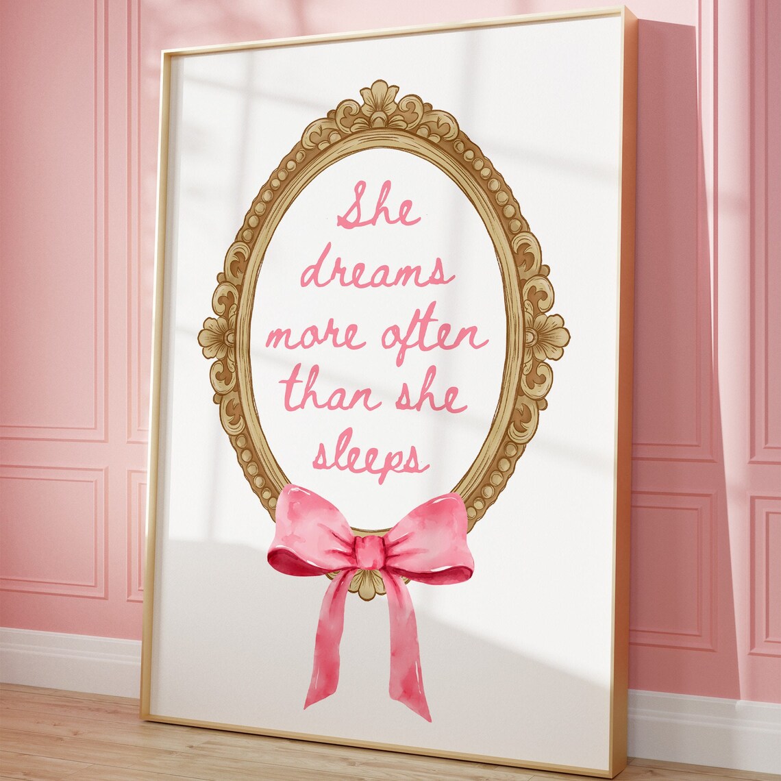 Balletcore Bow Art Print, Coquette Room Decor - Image 2