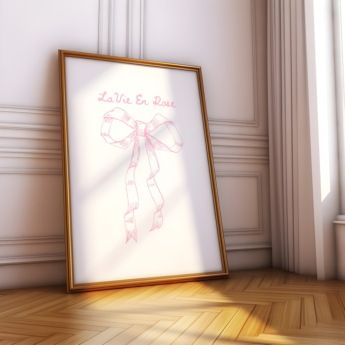 La Vie En Rose Pink Bow Coquette French Quote Room Decor Poster - Image 4