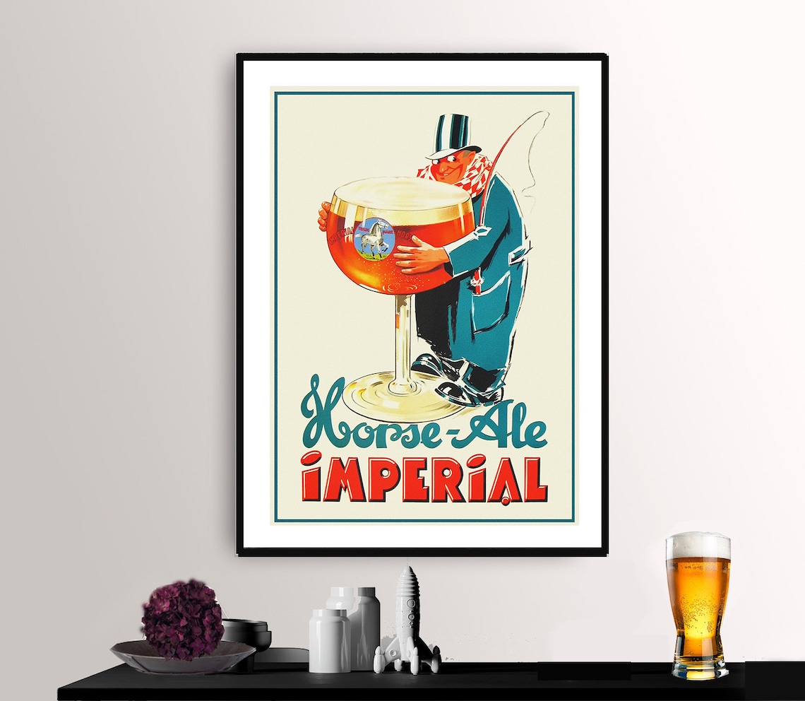 Horse Ale Imperial Vintage Fooddrink Art Print
